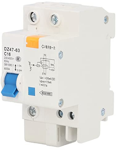 Leitungsschutzschalter, Fehlerstromschutzschalter, Leitungsschutzschalter, 1-polig AC 230V oder 400V 16A DIN-Schiene, Leitungsschutzschalter