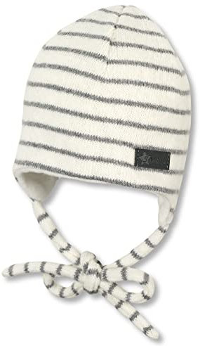 Sterntaler Unisex Kinder Mütze Baby Beanie Mütze Streifen, beige, 45