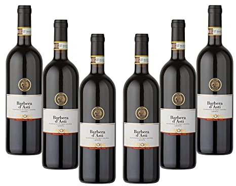 ARIONE | Vino Rosso Barbera Asti DOCG, Annata 2021, Confezione da 6 Bottiglie da 750 ml