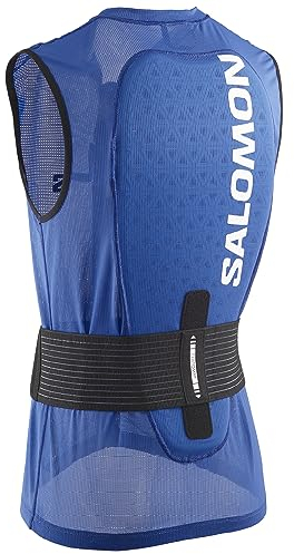Salomon Flexcell Pro Vest Chaleco Protector Espalda para Esquí para Unisexo Protección Dorsal Snowboard, Adaptable, Transpirable, Fácil de ajustar, Azul, Large