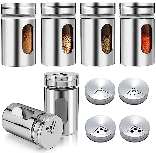 Aiareozy 6 Pièces Petit Pot à Épices, 80ml Boîtes à Épices, Epices Pot Rangement, Bocal Epices avec Couvercle Hermetiques, Pot Epices Set Epices Cuisine, pour La Cuisine, Le Stockage Des Épices