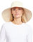 Solbari Sombrero de ala ultra ancha UPF50+ con protección UV, sombrero protector solar, Vainilla y beige, S-M