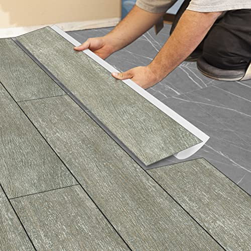 PVC Bodenbelag Selbstklebend Fliesen,Holzoptik Bodenfliesen Fliesenaufkleber Renovierung Wasserdicht für Küche Wohnzimmer Möbel Bad 15X90CM-1,35m² Helle Fichte