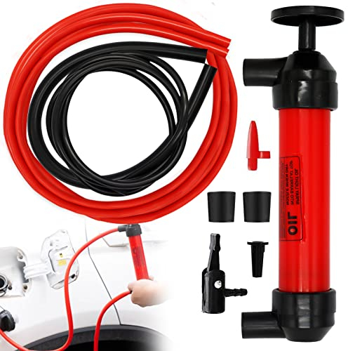 Iceten Siphon Pump Kit, Manual Fuel Transfer Pump Fuel siphon pump Manual Water Pump Oil Extractor Pump Gasoline Transfer Pump Liquid Transfer Pump for Petrol, Oil, Air and Other Fluids