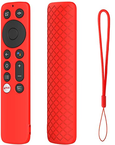 Writiany Silikonhülle für OnePlus TV Fernbedienung Case Cover, Schutzhülle Kompatibel mit OnePlus TV Fernbedienung für U1S/Y1S/Y1S Edge/Y1S Pro (Rot)