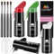 EBANKU Colors Face Body Paint Stick Oil, schwarze Sticks für Sport, Creme Skeleton Joker Mime Foundation Make-up, Gesichtsbemalungsset für Halloween, Kostümparty (Schwarz, Weiß, Rot und Dunkelgrün)