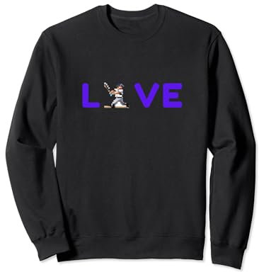 Love Baseball - Testo viola Felpa
