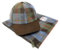 Scott and MacKenzie Harris Tweed Baseballmütze und Schal im MacLeod Tartan, blau, One size