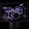 DOITOOL 1 Satz Schlagzeug-nachtlicht Optische Inspiration Nachtlicht Schlafzimmer Nachtlampe Kinderzimmer Nachtlicht Geschenklampe Für Musikliebhaber Geschenke Esstisch Aufladen 3d Acryl