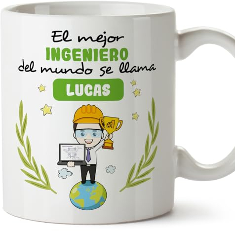MUGFFINS Tazas Personalizadas para INGENIERO hombre - En Español - Eres Mejor del Mundo - 11 oz / 330 ml - Regalo Personalizable original y divertido