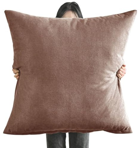 Samt Kissenbezug 80x80,60x60 Kissenhülle Boho,Sofa Dekokissen Bezug 50x50 Couch Kissenbezüge 70x70 Abnehmbare Kissenüberzug und Atmungsaktiv Kopfkissenbezug mit Reißverschluss ( Color : Curry , Size :