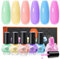 Modelones Nail Polish Set 6 Colors Spring Summer Macaron Pastel Nail Varnish Quick Dry Soft Pink Purple Blue Green Orange Nail Polish Manicure Diy Home Salon For Women