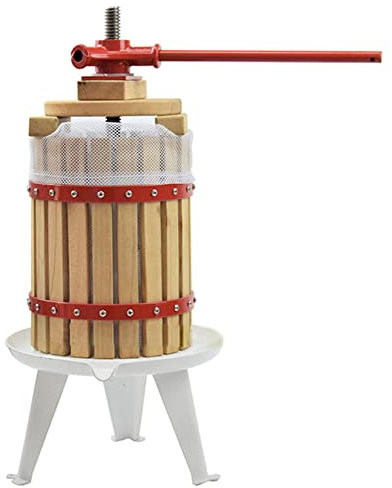 QCUXLRND Manuelle Entsafter-Pressmaschine, 6 l, für Obst, Wein, Apfel, Traubenpresse, Presse, Brecher, Apfelwein, Weinherstellung, Presse zur Rückstandstrennung, Saftpresse