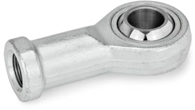Ganter Normelemente | Gelenkkopf, Gelenklager mit Innengewinde | GN 648.1-12-M12-W | Stahl | 12mm Bohrung | Gewinde M12