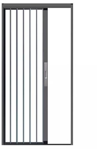 Concertina Door Locking Folding Internal Roll up Screen Doors, Space Saving Pantry Cupboard Retractable Louvre Accordion Gate, Aluminum and Clear Acrylic(34x40in(86x101cm))