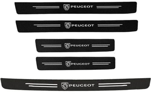 Lackschutz Set 5 Stück für Peugeot 308 SW III P51 I 2021-2024,Auto Einstiegsleisten Schutz Ladekantenschutz Türschweller Schutzleiste Lackschutzfolie Folierset,A