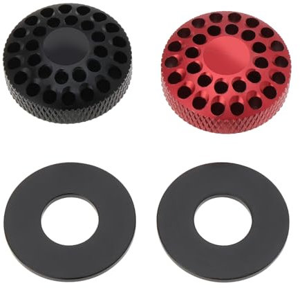 OTOTEC 2 Ensembles de Couvercles de Suspension de Capuchon de Fourche Avant de Vélo Couvercle de Valve d'air de Fourche de Vélo Compatible avec Manito Compatible avec Fox (Noir Et Rouge)