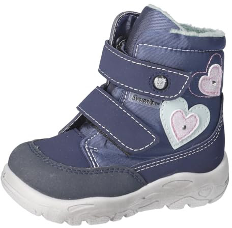 RICOSTA Mädchen Winterstiefel Maddi, Baby und Kleinkinder Lauflernschuhe, Weite: Mittel, lose Einlage, Sympatex, Blinklicht, Nautic/Marine (180), 20 EU