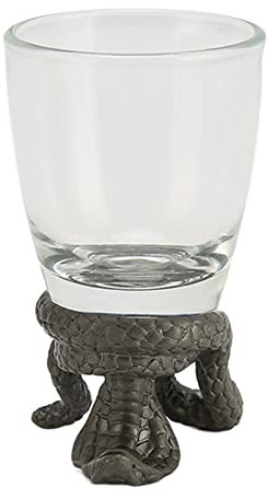 Miskall Vaso de chupito con estatua de serpiente, copas de vino redondas, cristalería divertida y novedosa, juego de fiesta, castigo, accesorios de vaso para tequila, vodka,