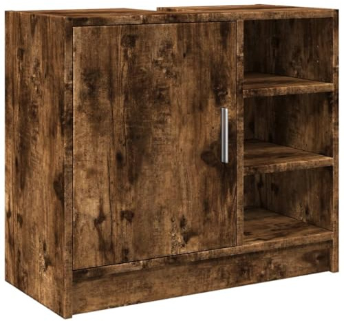 vidaXL Waschbeckenschrank Räuchereiche 63x29x55 cm Holzwerkstoff