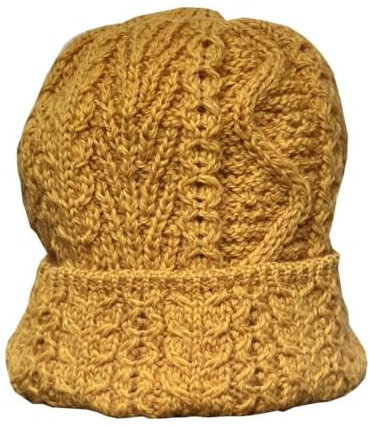 McLaughlin's Irish Shop Irische Aran Wollmütze mit Zopfmustern aus Supersoft Merinowolle