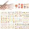 Nail Art Supplies,Fall Nail Stickers Autumn Maple Leaves Pumpkin Turkey Nail Art Stickers Thanksgiving Themed Water Transfer Nail Decorations, 12 Sheets/Set,Fall Nail Decals