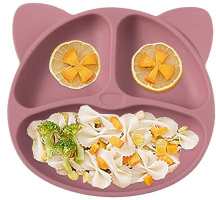 Honhoha Assiette En Silicone Pour Tout-petits, Assiettes À Manger Pour Tout-petits - Assiettes Divisées En Silicone Plats Pour Tout-petits - Assiettes Multifonctions Pour, Lavables Au