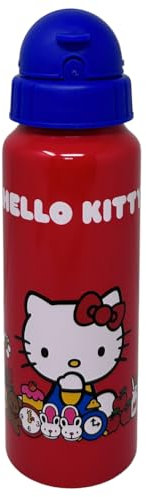 CARTOON Bouteille d'eau en aluminium avec paille Hello Kitty bouteille 550 ml accessoire pour enfants