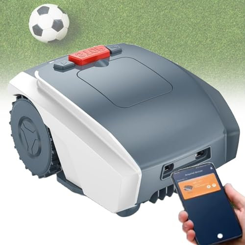 VNATWGOO Robot Tagliaerba Automatico, con Navigazione Ottica, Evitamento Ostacoli, Robot Tagliaerba Impermeabile Ipx5, per Prato da Giardino