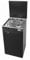 Parker 541GSPGP/C - Hornillo de cocina de gas GLP con 4 fuegos, doble corona, 3,5 kW, color gris grafito y placa de acero inoxidable con mueble para bombona, fabricado en Italia
