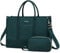 LOVEVOOK Laptoptasche Damen 17 Zoll, Wasserdicht Arbeitstasche Handtasche Groß Schultasche Shopper Tasche Aktentasche Lehrertasche, Leder Tote Bag Notebooktasche für Büro Arbeit Uni