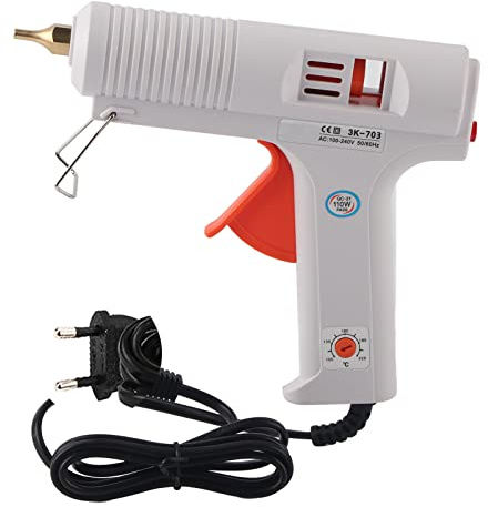 Heißklebepistole, 110W Klebepistole 11mm mit einstellbarer Temperatur für Schule Basteln Heimwerken Kunst schnelle Reparaturen (Europäische Standard -Rundeinsatz)