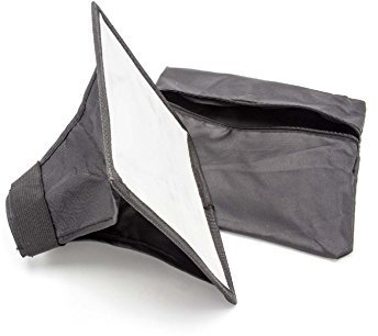 vhbw diffusore, softbox compatibile con Nikon Speedlight SB-N7, SB-R200, SB-910 flash, fotocamera - plastica nero, 16 x 20,5 cm