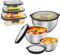 SILBERTHAL Edelstahl Schüssel mit Deckel mit Frischhaltedosen Glas - Meal Prep Set für Unterwegs und Daheim
