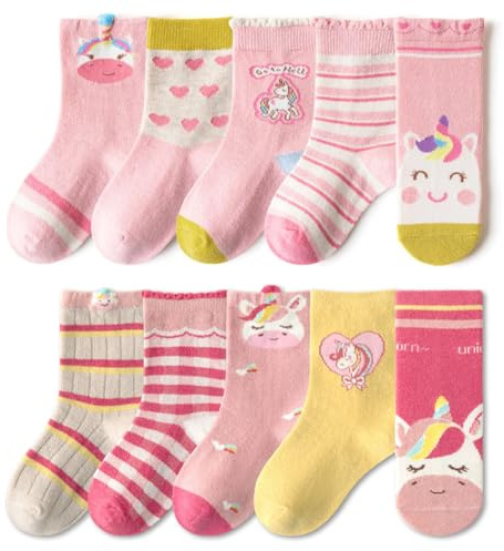 FedMois 10 Paires Chaussettes chaudes hiver en Coton Garçons Filles Socquette Enfant