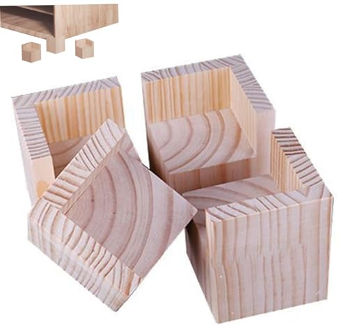 CGTQROVR 4pcs Holzmöbel Beine, 2 Zoll Höhe quadratische Sofa Beine Ersatz Holzfarbe funktionale Sesselfüße für Sofa Schrank Couch Betttisch