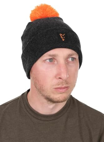 Fox Collection Bobble Hat Black/Orange CHH036