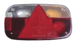 Aspöck Multipoint III Rückleuchte rechts 8-PIN 12 V | Rechte 7-Funktions-Heckleuchte mit Nebelschlusslicht und 8-Pin Bajonett. Für Anhänger, Lkw und Gefahrguttransporte.