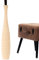Leewadee Jarrón Grande De Suelo – Jarrón Alto De Madera De Mango para Ramas Decorativas, 70 cm, Crema