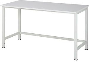 RAU | Arbeitstisch für Arbeitsplatzsystem Serie 900 | Höhe 825-1025 mm | Spanplatte MF-beschichtet | Breite 1500 mm