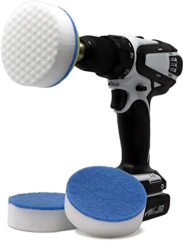 RotoEraser | Drill Powered Magic Cleaning Eraser Sponges | High Density Melamine Scrubber Pads with Drill Attachment for The Bathroom, Kitchen, Floors, Baseboards, Grout, Magic Marker, Walls & M