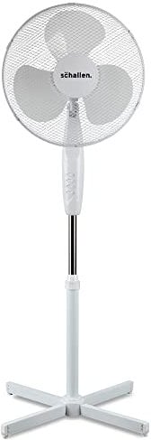 Schallen 16 Electric Oscillating Floor Standing Tall Pedestal Air Cooling Fan (White)