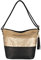 CRAZYCHIC - Sac Bandoulière Paillette Femme - Besace Fourre-Tout Cuir PU Souple - Rayure Strass Brillant Multicolore - Soirée Grande Pochette Messenger Mode Chic - Noir