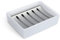 Porte-Savon, Plat en céramique Support en Acier Inoxydable boîte à Savon, Double Drain, Porte-Savon rectangulaire créatif, Porte-Savon pour Salle de Bain