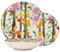 NAMAI - Servizio Piatti 6 Persone - Piatti Porcellana - Adatti in Lavastoviglie e Microonde - Piatti Colorati - Set Piatti 18 Pezzi - Set Piatti 6 Persone - Piatti Particolari (FLORA)