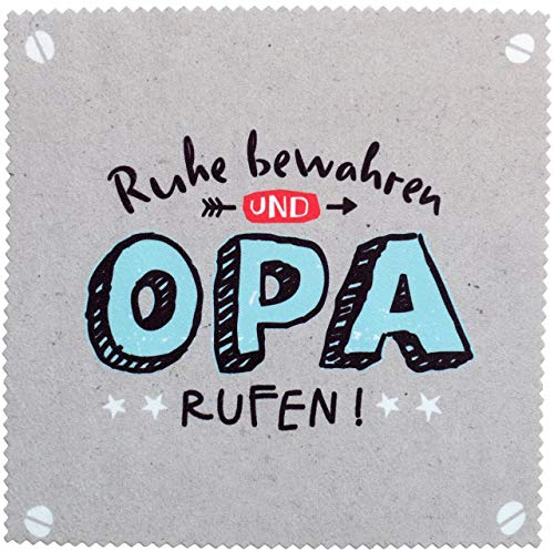 Sheepworld Happy Life - 46128 - Brillenputztuch, Ruhe bewahren und Opa rufen!, 15cm x 15cm, waschbar bis 30 Grad