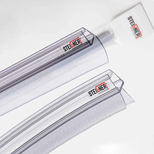 STEIGNER Duschdichtung Spar-Set für 3,5-5 mm Glasstärke: Ersatzdichtung 100cm Vorgebogen UK13 + Set 6