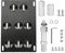 Hlyjoon Tow Hook License Plate Mounting Bracket Car Front Bumper Tow Hole Relocation 8 Holes Adjustable Holder Support No Drill Fit for 4-Door