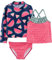 Simple Joys by Carter's Baby-Mädchen 3-Piece Assorted Rashguard Rash-Guard-Set, Wassermelone, 2 Jahre