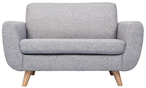 Miliboo Skandinavisches 2-Sitzer-Sofa grau Pure